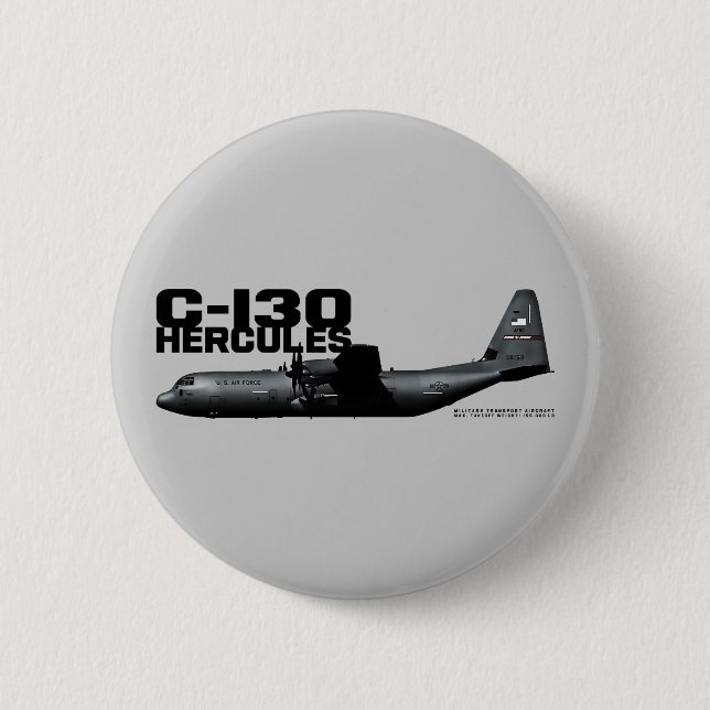 C-130 Hercules 6 Cm Round Badge (Front)