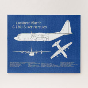 C-130 Hercules - Airplane Blueprint Plans ABD Jigsaw Puzzle