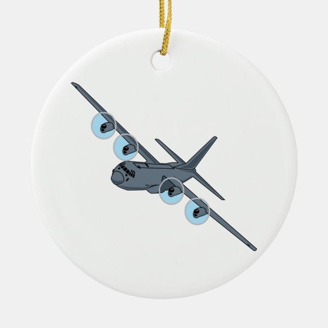 C-130 Hercules Ceramic Tree Decoration (Front)