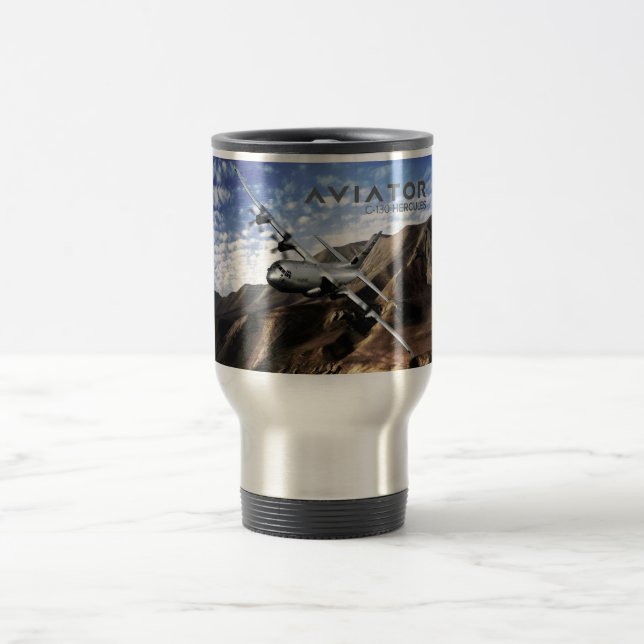 C-130 HERCULES Military Aeroplane Travel Mug (Center)