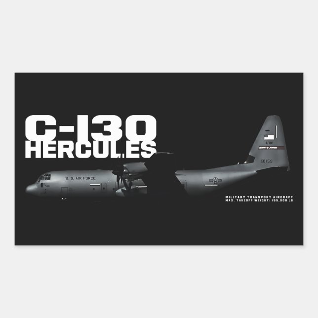C-130 Hercules Rectangular Sticker (Front)