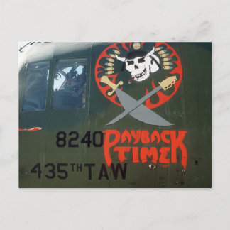 C-130 ☆ HERCULES TRANSPORT AIRCRAFT NOSE ART POSTCARD