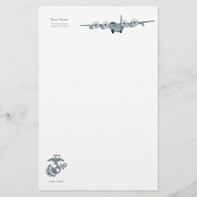 C-130 USMC Aviation Stationery (Front)