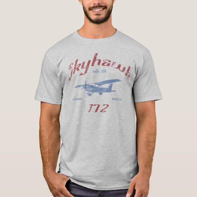C-172 Skyhawk Aeroplane Classic Aviation T-shirt (Front)