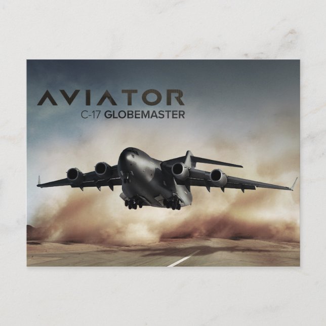 C-17 Globemaster Cargo Aeroplane Postcard (Front)