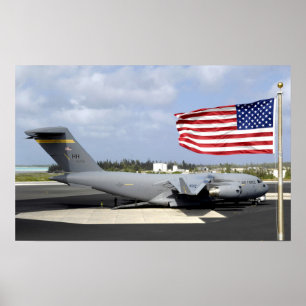 C-17 Globemaster III sits on the flightline Poster