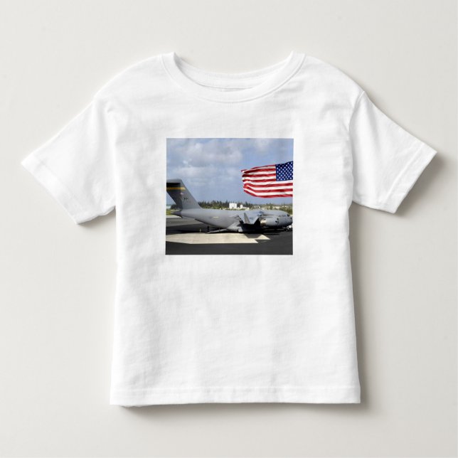 C-17 Globemaster III sits on the flightline Toddler T-Shirt (Front)
