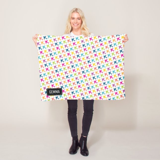 C-17 Transport Jet Custom Name Baby Blanket (In Situ)