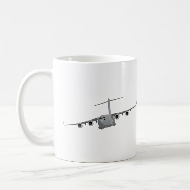 C-17 US Air Force Airplane Coffee Mug (Left)