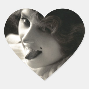 C. 1910 Pretty Woman's Taunt Heart Sticker
