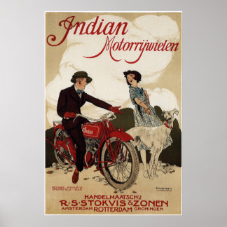 c. 1915 NETHERLANDS MOTORCYCLES Poster