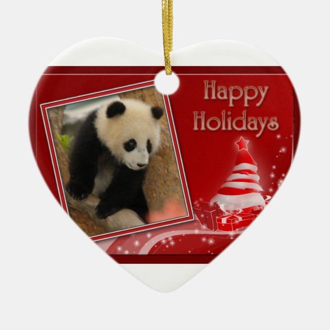 c-2011-panda-0072 ceramic tree decoration (Front)