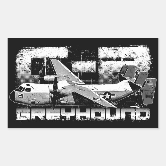 C-2 Greyhound Rectangle Stickers (Front)