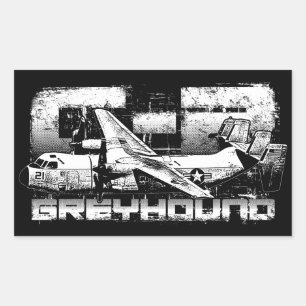 C-2 Greyhound Rectangle Stickers