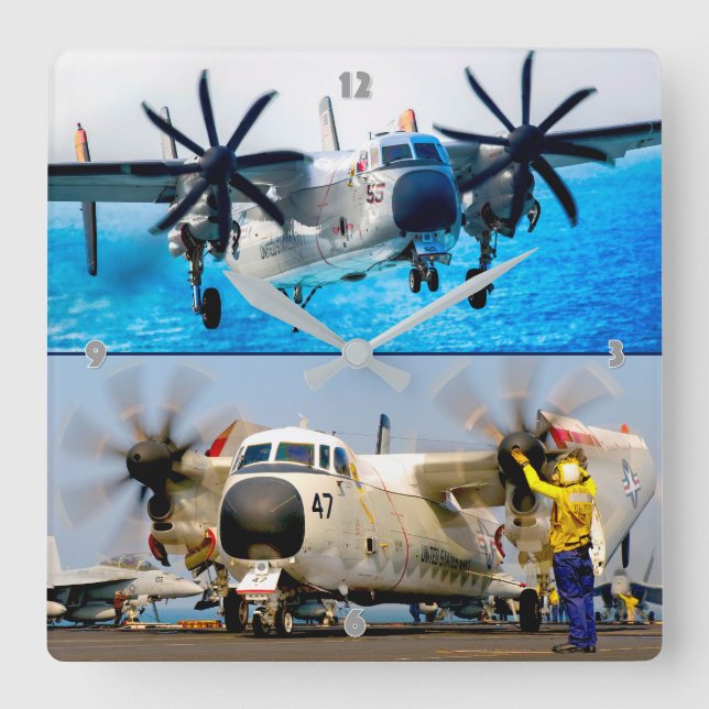 C-2 GREYHOUND SQUARE WALL CLOCK (Front)