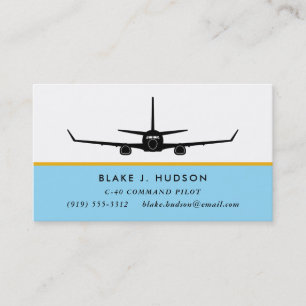 C-40 737 Silhouette Pilot Business Card