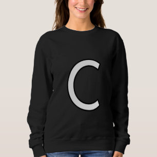 C Alphabet letter capital uppercase word number ma Sweatshirt