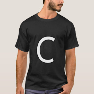 C Alphabet letter capital uppercase word number ma T-Shirt