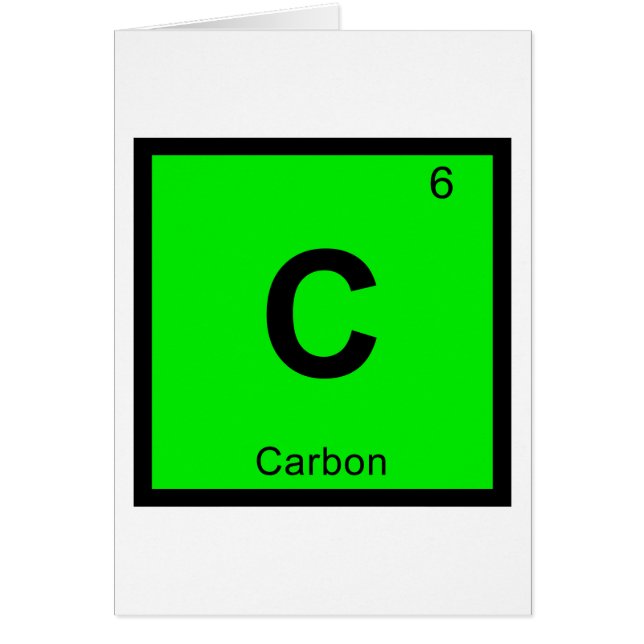 C - Carbon Chemistry Periodic Table Symbol (Front)