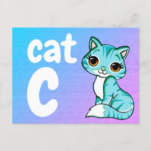 c - cat flash card
