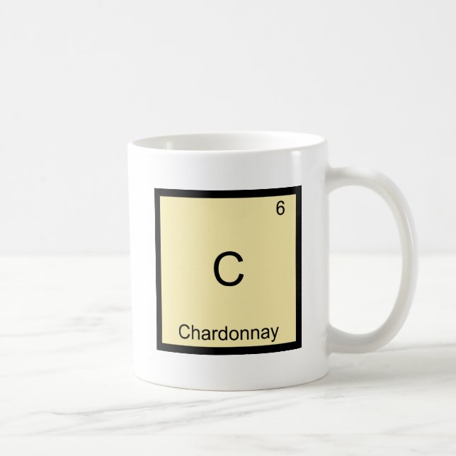 C - Chardonnay Funny Chemistry Element Symbol Tee Coffee Mug (Right)