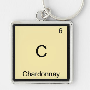 C - Chardonnay Funny Chemistry Element Symbol Tee Key Ring