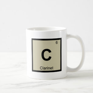 C - Clarinet Music Chemistry Periodic Table Symbol Coffee Mug
