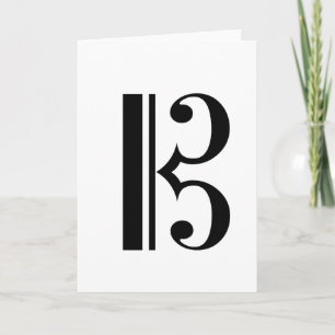 C-Clef Blank Notecard