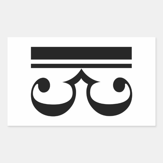C-Clef Rectangular Sticker (Front)