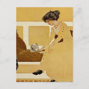 C Coles Phillips ‘Fadeaway Girl’ “Discarding" Postcard