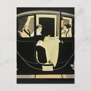 C Coles Phillips “Flanders Colonial Electric” Auto Postcard