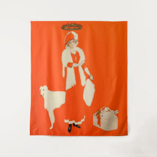 C Coles Phillips “Present Day Saint” Fadeaway Girl Tapestry