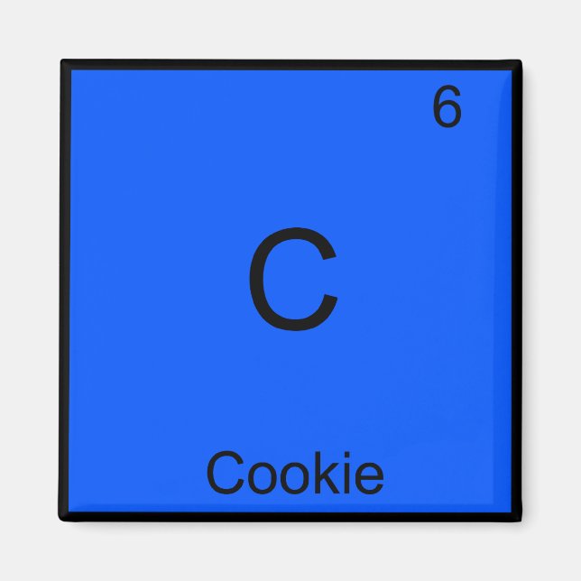 C - Cookie Chemistry Element Symbol Funny Magnet (Front)