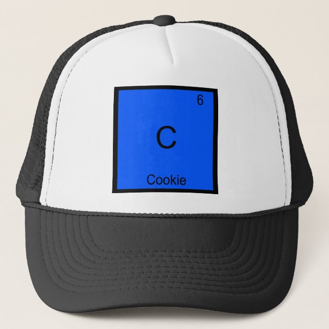 C - Cookie Chemistry Element Symbol Funny Trucker Hat (Front)