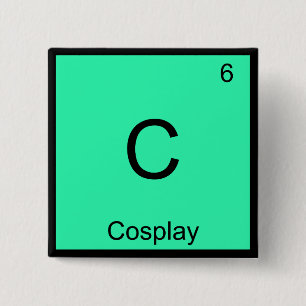 C - Cosplay Chemistry Element Symbol Costume Tee 15 Cm Square Badge