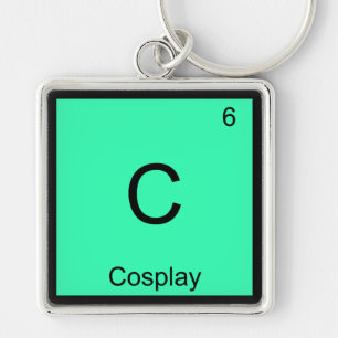 C - Cosplay Chemistry Element Symbol Costume Tee Key Ring