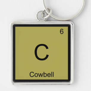 C - Cowbell Chemistry Element Symbol Music T-Shirt Key Ring