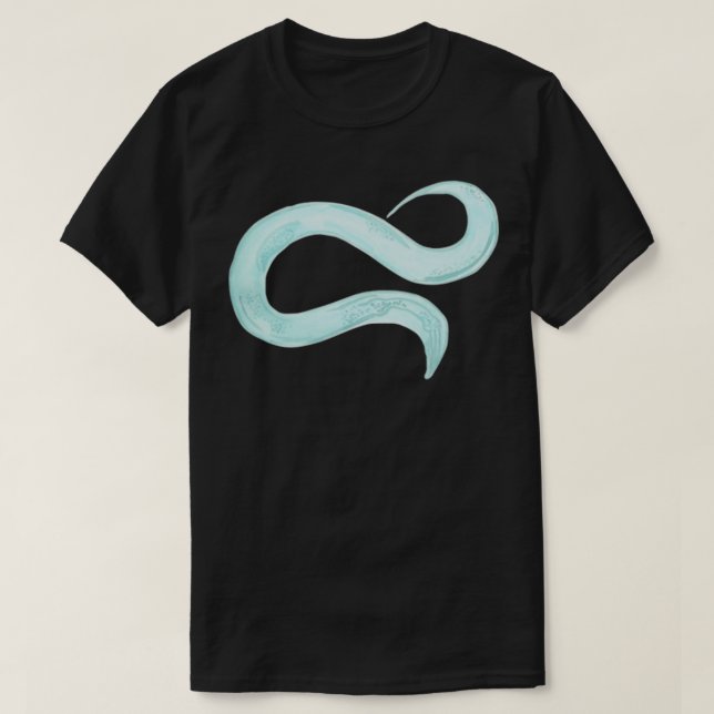 C elegans Nematode Worm Illustration T-Shirt (Design Front)