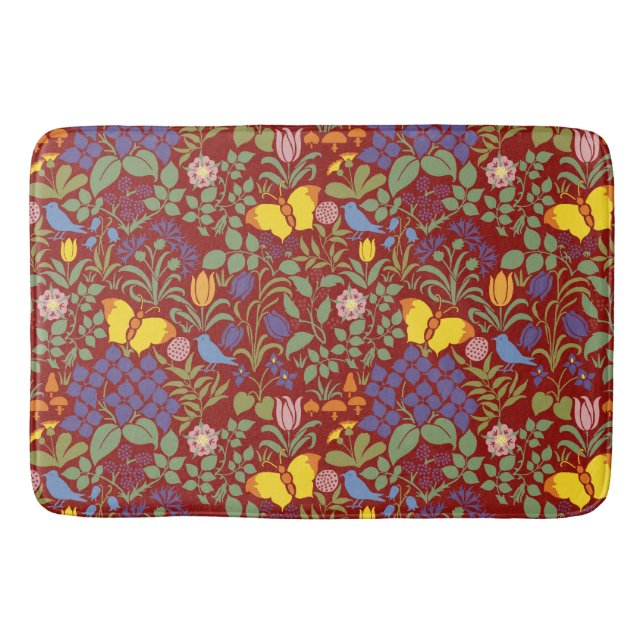 C. F. A Voysey's Butterfly Garden Large Bath Mat (Front)