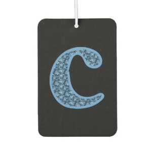 C floral flower blossoms vines petals plant bloom car air freshener