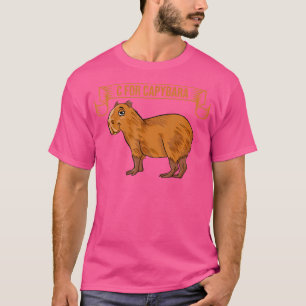 C For Capybara Capy Birthday Cappybara Capybara T-Shirt