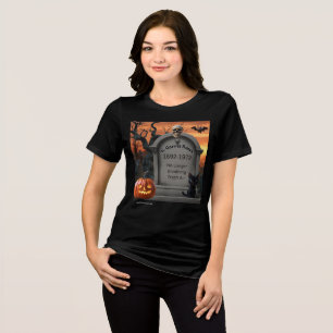 "C. Garret Butts" Halloween Headstone Humour  Tri-Blend Shirt
