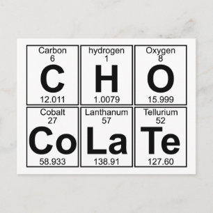 C-H-O-Co-La-Te (chocolate) - Full Postcard