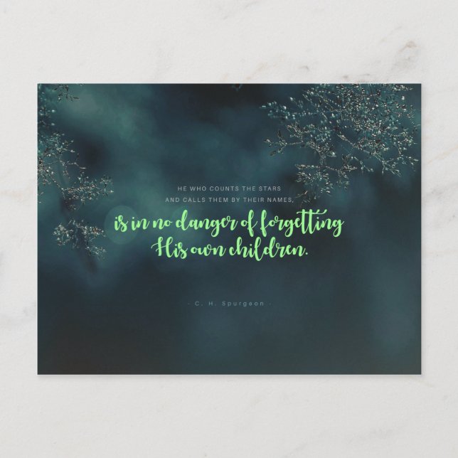 C. H. Spurgeon - He who counts the stars Postcard (Front)