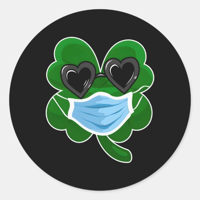 C Irish Shamrock In A For St Patricks Pattys Day Classic Round Sticker (Front)