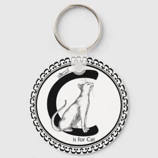 C is for Cat Key Ring