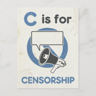 C is for Censorship Postcard