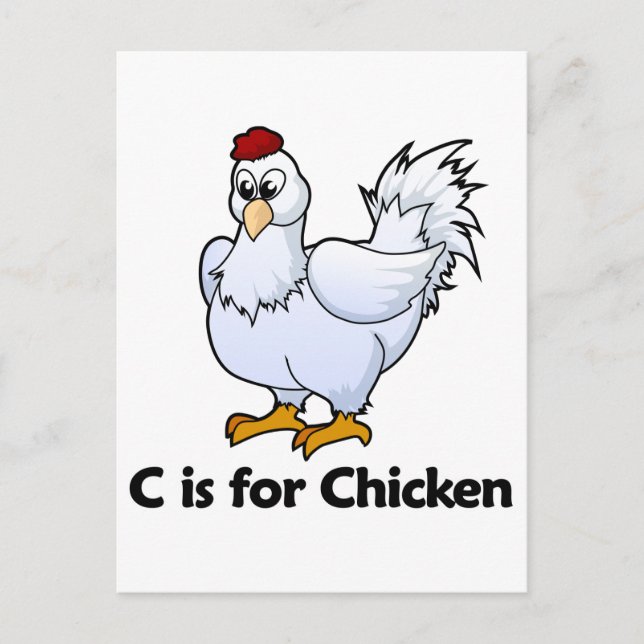 C is for Chicken Postcard (Front)