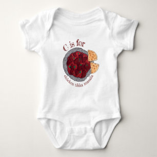 C is for Chicken Tikka Masala Spiced Indian Dish Baby Bodysuit