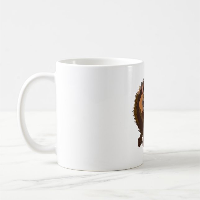 C is for Collared Brown Lemur Coffee Mug (Left)